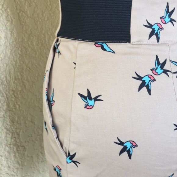Divided Blue Bird Print Mini Skirt Size 4‎ - Picture 5 of 8